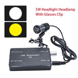 3.5X/2.5X Magnification Binocular Dental Loupe Surgery Surgical Magnifier with Headlight LED Light Medical Operation Loupe Lamp
