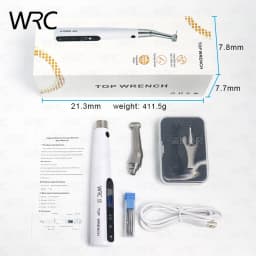 Wireless Dental Implant Electric Torque Wrench 360° Rotatable Autoclavable Contra Angle 10-50N.cm TFT Screen 16 Driver Bits For