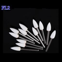JUMTOP Dental White Stone Polishing FG Burs 1.6mm Fit for High Speed Handpiece Teeth Care Grinding Tools