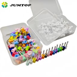 JUMTOP 100Pcs/Box Dental Polishing Cup Latch Type Rubber Tooth Polishing Brush Prophy Cup for Low Speed Contra Angle Handpiece