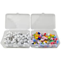 JUMTOP 100Pcs/Box Dental Polishing Cup Latch Type Rubber Tooth Polishing Brush Prophy Cup for Low Speed Contra Angle Handpiece