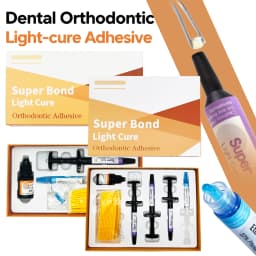 Orthodontic Light Cure Bonding Adhesive Kit For Metal Ceramic Brackets Buccal Tubes Braces Dental Clinic Material Bag & Box