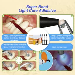 Orthodontic Light Cure Bonding Adhesive Kit For Metal Ceramic Brackets Buccal Tubes Braces Dental Clinic Material Bag & Box
