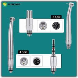 JUMTOP Dental High Speed Handpiece with Quick Coupler Standard Head Push Button LED High Rotation Led Pen fit for NSK KAVO