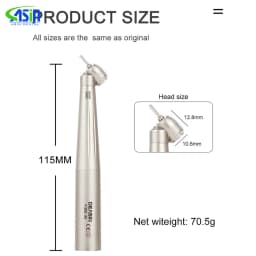 Dental 45 degree head Optical Fiber Turbine high Speed LED handpiece for tooth extraction surgical treatment dentistry