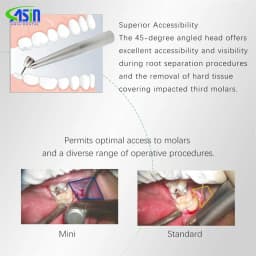 Dental 45 degree head Optical Fiber Turbine high Speed LED handpiece for tooth extraction surgical treatment dentistry