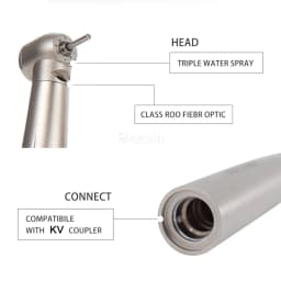 45 Degree Standard Mini Torque Head For kAVO Coupler Dental Optical Fiber Turbine high Speed rotation led handpiece