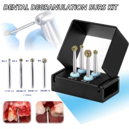 Dental Degranulation Burs Kit for Osseous Debridement & Soft Tissue Removal From Socket Diamond Ball Burs Φ2.3 Φ3.3 Φ4.0 Φ5.0