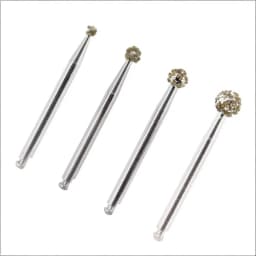 Dental Degranulation Burs Kit for Osseous Debridement & Soft Tissue Removal From Socket Diamond Ball Burs Φ2.3 Φ3.3 Φ4.0 Φ5.0