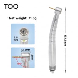 Self‑powered LED TOQ X1L LED High Speed Air Turbine Handpiece Torque Head E‑Generator Ceramic Bearing 4 Water Spray Low Noise