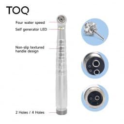 Self‑powered LED TOQ X1L LED High Speed Air Turbine Handpiece Torque Head E‑Generator Ceramic Bearing 4 Water Spray Low Noise