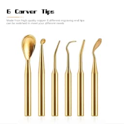 JUMTOP Dental Electric Wax Carving Kit with Double Pen and 6 Wax Tips, Digital Display Waxer Heat Carving Knife Machine