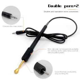 JUMTOP Dental Electric Wax Carving Kit with Double Pen and 6 Wax Tips, Digital Display Waxer Heat Carving Knife Machine