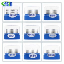 10pcs/Box Dia.1.6mm Dental Diamond Burs Drills High Speed Handpiece Polishing Tools BR-ball Round