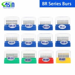 10pcs/Box Dia.1.6mm Dental Diamond Burs Drills High Speed Handpiece Polishing Tools BR-ball Round