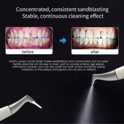 JUMTOP Dental Air Polisher Teeth Whitening Spray Sandblasting Machine, 360° Freely Rotating Handpiece