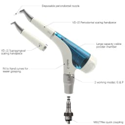 JUMTOP Dental Air Polisher Teeth Whitening Spray Sandblasting Machine, 360° Freely Rotating Handpiece