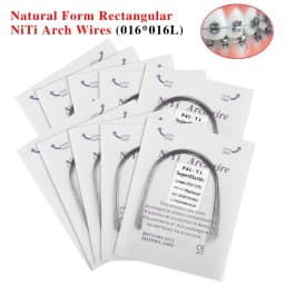 10 packs Dental Orthodontic Super Elastic NiTi Arch Wire Rectangular Natural Form For Dental Orthodontic Treatment