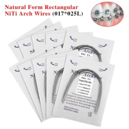 10 packs Dental Orthodontic Super Elastic NiTi Arch Wire Rectangular Natural Form For Dental Orthodontic Treatment