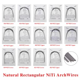 10 packs Dental Orthodontic Super Elastic NiTi Arch Wire Rectangular Natural Form For Dental Orthodontic Treatment