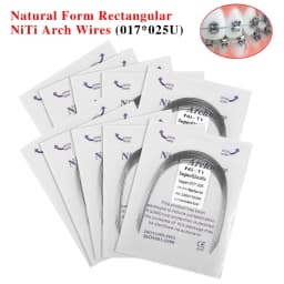 10 packs Dental Orthodontic Super Elastic NiTi Arch Wire Rectangular Natural Form For Dental Orthodontic Treatment