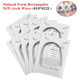 10 packs Dental Orthodontic Super Elastic NiTi Arch Wire Rectangular Natural Form For Dental Orthodontic Treatment