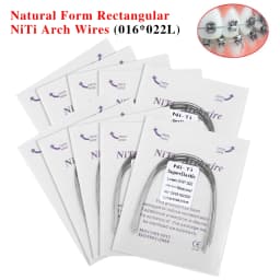 10 packs Dental Orthodontic Super Elastic NiTi Arch Wire Rectangular Natural Form For Dental Orthodontic Treatment