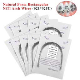 10 packs Dental Orthodontic Super Elastic NiTi Arch Wire Rectangular Natural Form For Dental Orthodontic Treatment