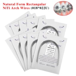 10 packs Dental Orthodontic Super Elastic NiTi Arch Wire Rectangular Natural Form For Dental Orthodontic Treatment
