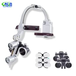 Full Set Dr. Kim 5W LED Dental Headlight 2.5X 3.5X Light Dental Surgical Luxury Magnifying Glasses Dental Laboratory Equipment