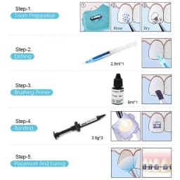 JUMTOP Dental Bracket Bonding Glue Orthodontic Universal Light-Cure Adhesive Kit for Bracket