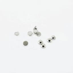 100Pcs Dental Lingual Button Orthodontic Bondable Metal Round Mesh Tongue Side Buckle Round Base