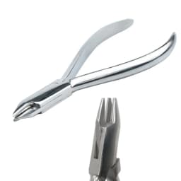 JUMTOP Dental Orthodontic Plier Three-Prong Three Jaw Plier for Shaping and Bending Steel Wire Dentistry Operation Tool