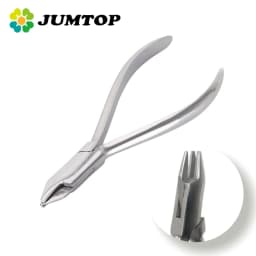 JUMTOP Dental Orthodontic Plier Three-Prong Three Jaw Plier for Shaping and Bending Steel Wire Dentistry Operation Tool