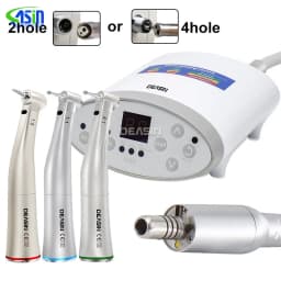 Little Monster Electric Micromotor LED Kit with X95L Increasing Handpiece 1:5 1:1 4:1 Contra Angle Dental Equipment 2/4 Hole