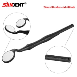 Dental Single/Double Sided Anti-fog Mouth Mirror Oral Mirrors With Handle 18/24mm Autoclavable Replace12PCS Ultra-clear Mirrors