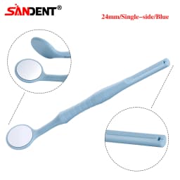 Dental Single/Double Sided Anti-fog Mouth Mirror Oral Mirrors With Handle 18/24mm Autoclavable Replace12PCS Ultra-clear Mirrors