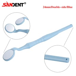 Dental Single/Double Sided Anti-fog Mouth Mirror Oral Mirrors With Handle 18/24mm Autoclavable Replace12PCS Ultra-clear Mirrors