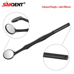 Dental Single/Double Sided Anti-fog Mouth Mirror Oral Mirrors With Handle 18/24mm Autoclavable Replace12PCS Ultra-clear Mirrors