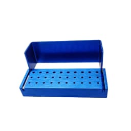 JUMTOP Dental Burs 30 Holes Aluminium Block Sterilization Holder High/Low Speed Handpiece Needles Holder
