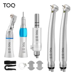 TOQ TOP Saling180~250 KPa Dental LED High & Low Speed Handpiece Kit Straight Contra Angle Air Turbine 2/4 Hole M4 / B2 Whole Set