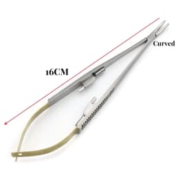 JUMTOP Dental Orthodontic Castroviejo Needle Holders with Lock Micro Surgery Instruments Dentist Pliers Dentistry Tool