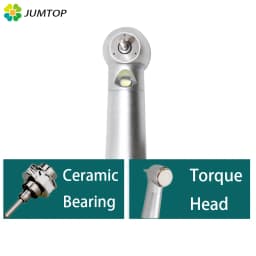 JUMTOP Dental LED High Speed Handpiece Triple Water Spray Air Turbine E-Generator Push Button Handpieces