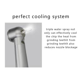 JUMTOP Dental LED High Speed Handpiece Triple Water Spray Air Turbine E-Generator Push Button Handpieces