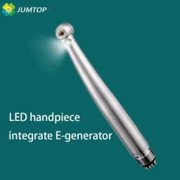 JUMTOP Dental LED High Speed Handpiece Triple Water Spray Air Turbine E-Generator Push Button Handpieces