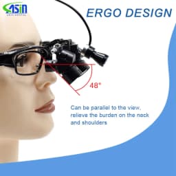 Dental binocular magnifying glass 5X Adjustable magnifying glass 5w LED Medicine binocular magnifying lens light Dental Tool