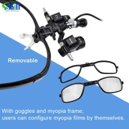 Dental binocular magnifying glass 5X Adjustable magnifying glass 5w LED Medicine binocular magnifying lens light Dental Tool