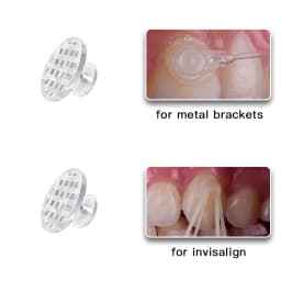 50Pcs/Box Orthodontic Bondable Lingual Buttons Multi-type Crimpable Hook Stop Lock Mesh Base Dental Ortodoncia Material