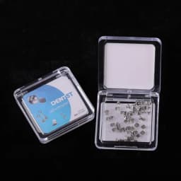 50Pcs/Box Orthodontic Bondable Lingual Buttons Multi-type Crimpable Hook Stop Lock Mesh Base Dental Ortodoncia Material