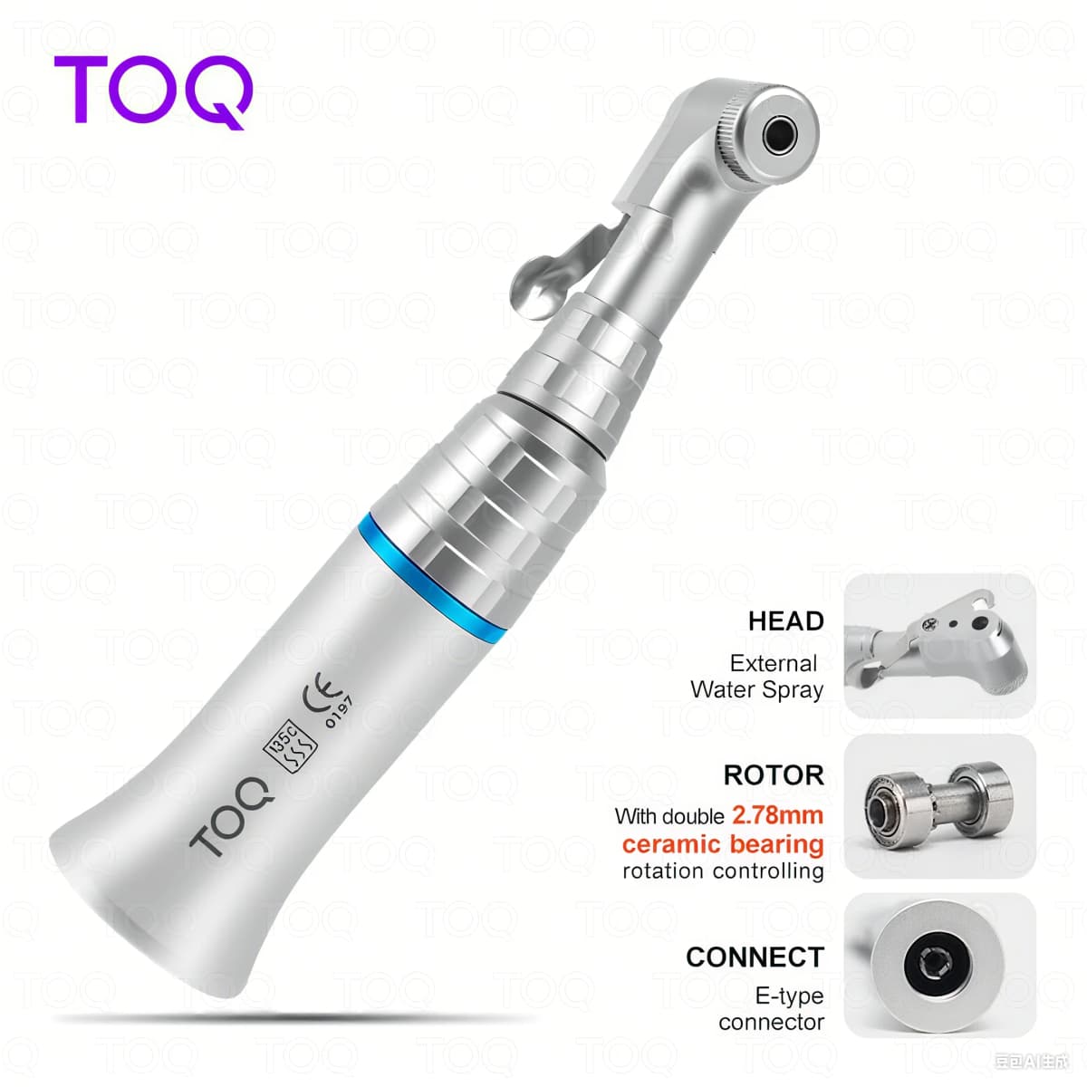 Dental Low Speed Handpiece Tools Against Low Rotation Dental Contra Angle Latch Chuck /Key Type Low Speed 22000-27000 RPM